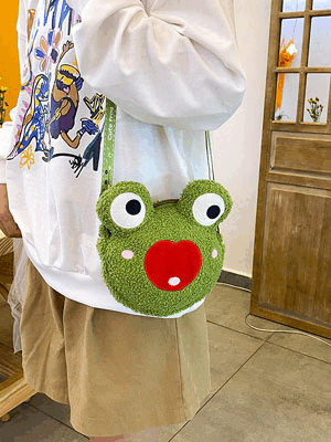 귀여운 하트 개구리 인형가방 선물가방